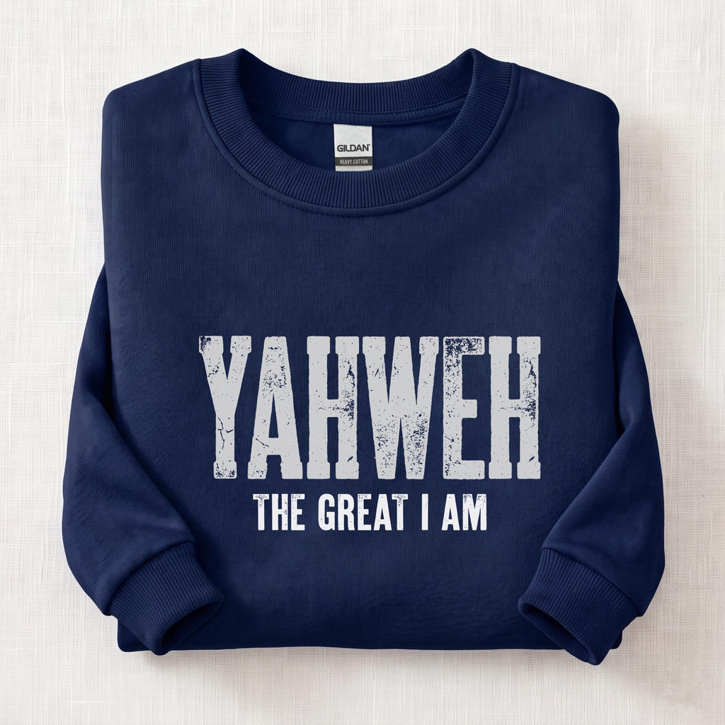 Yahweh The Great I Am Sweatshirt — Navy