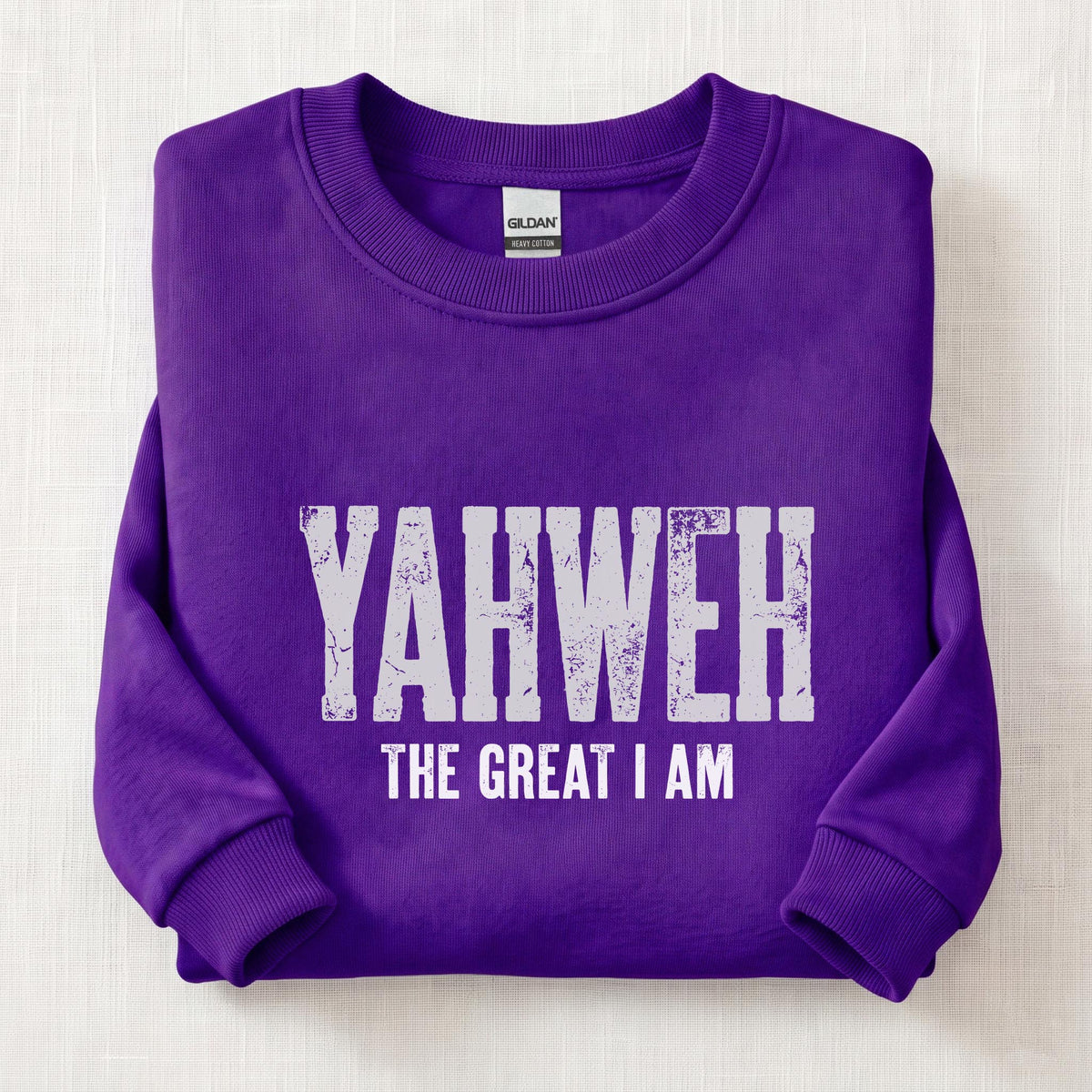 Yahweh The Great I Am Sweatshirt — Purple