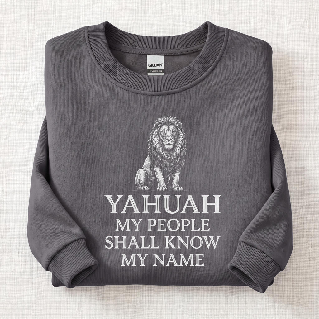 Yahuah My People Shall Know Sweatshirt — Charcoal