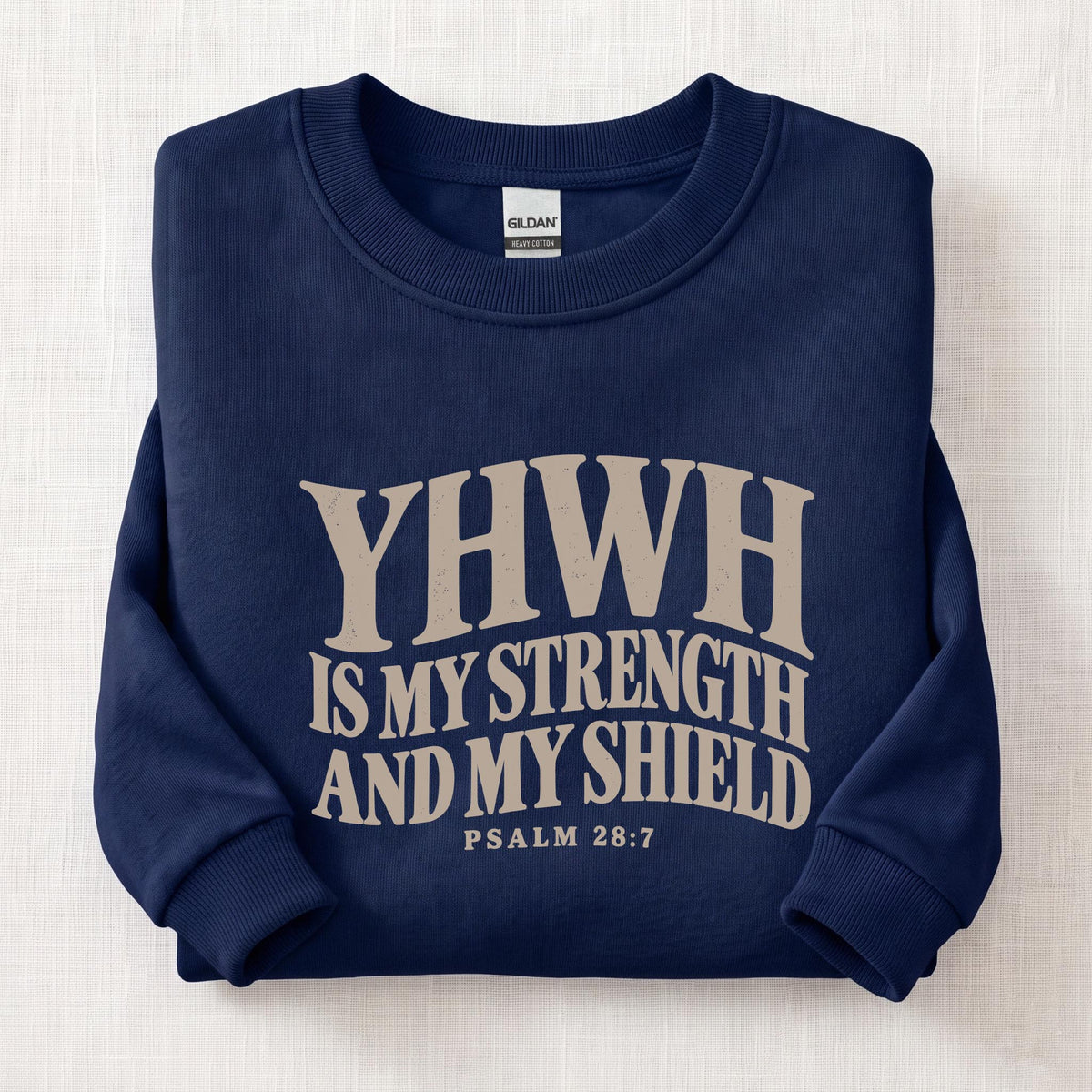 Strength In YHWH Sweatshirt — Navy