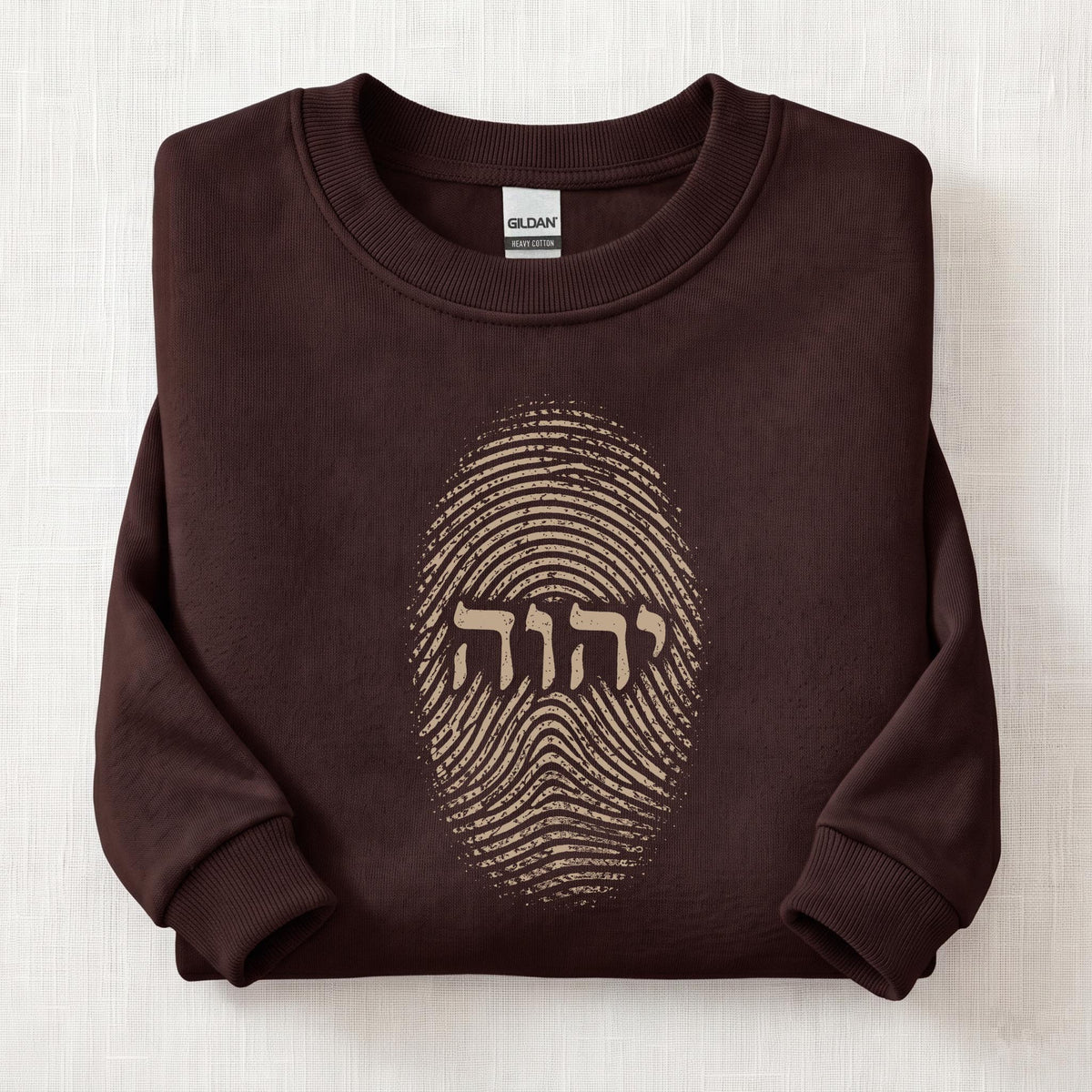 Woven By YHWH Sweatshirt — Dark Chocolate