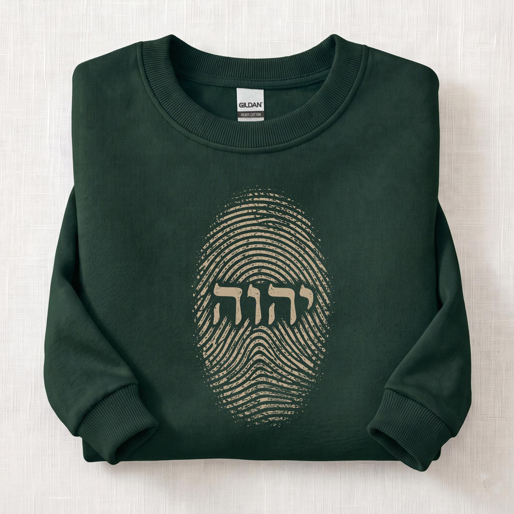 Woven By YHWH Sweatshirt — Forest Green
