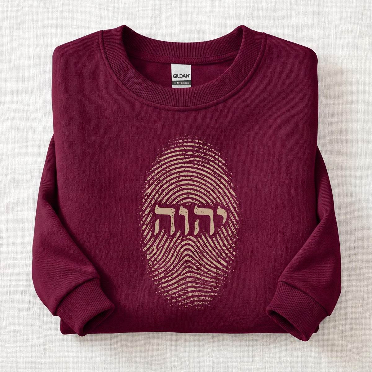 Woven By YHWH Sweatshirt — Maroon