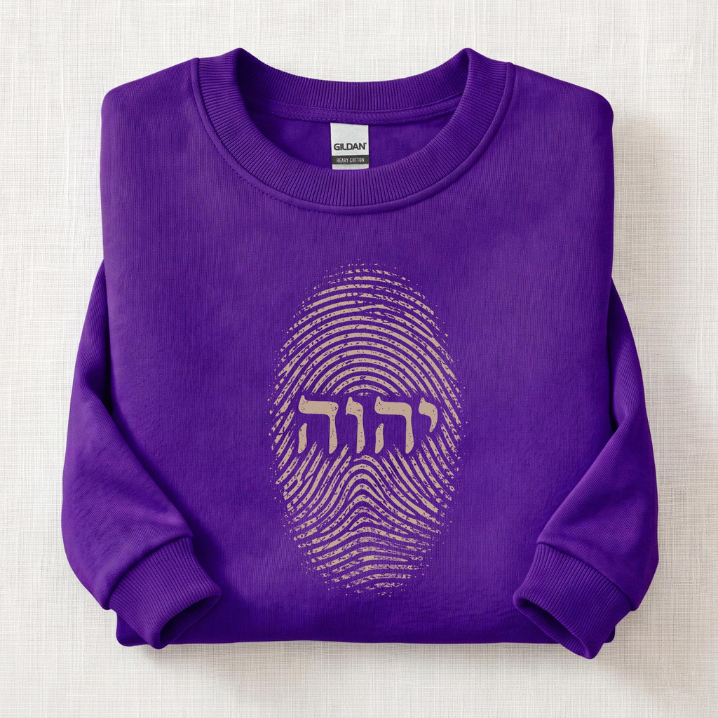 Woven By YHWH Sweatshirt — Purple