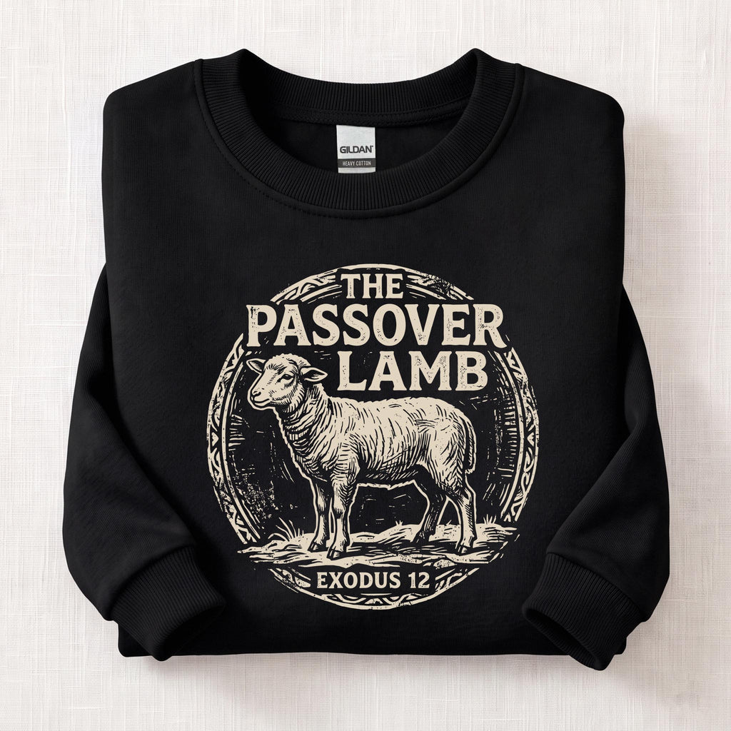 The Passover Lamb Sweatshirt — Black