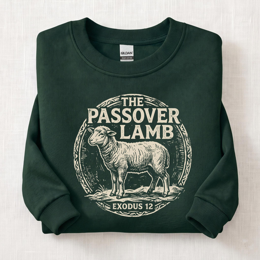 The Passover Lamb Sweatshirt — Forest Green