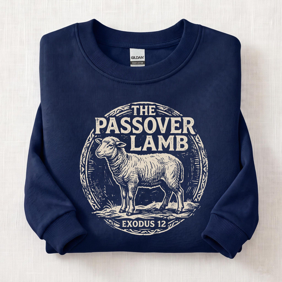 The Passover Lamb Sweatshirt — Navy