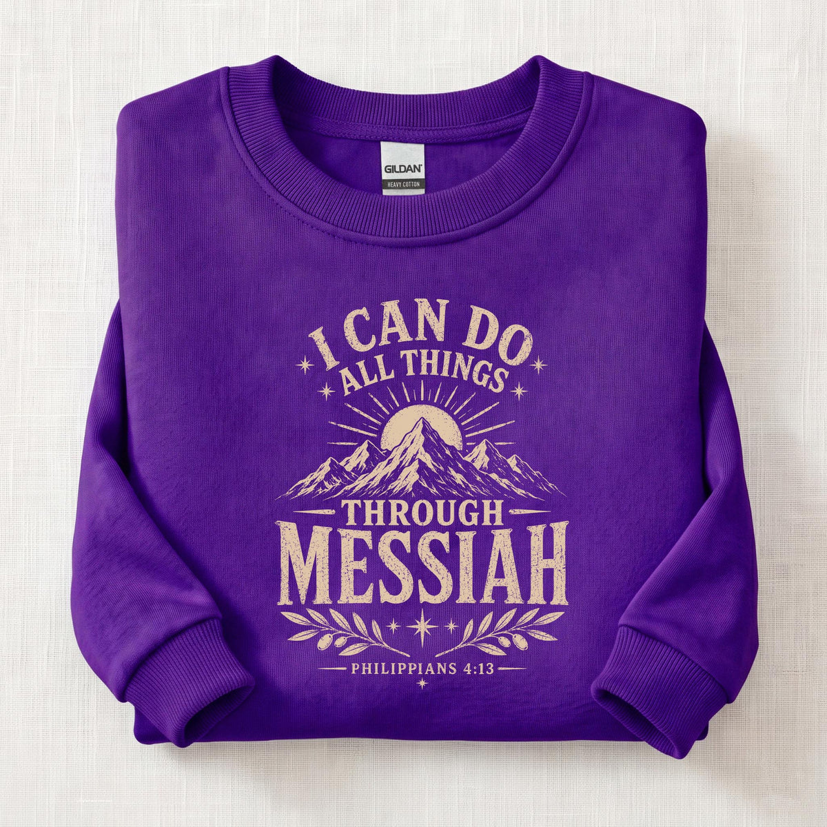Strength Through Messiah Sweatshirt — Purple