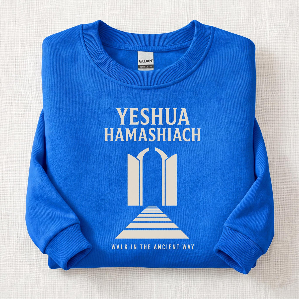 Yeshua HaMashiach Ancient Way Sweatshirt — Royal