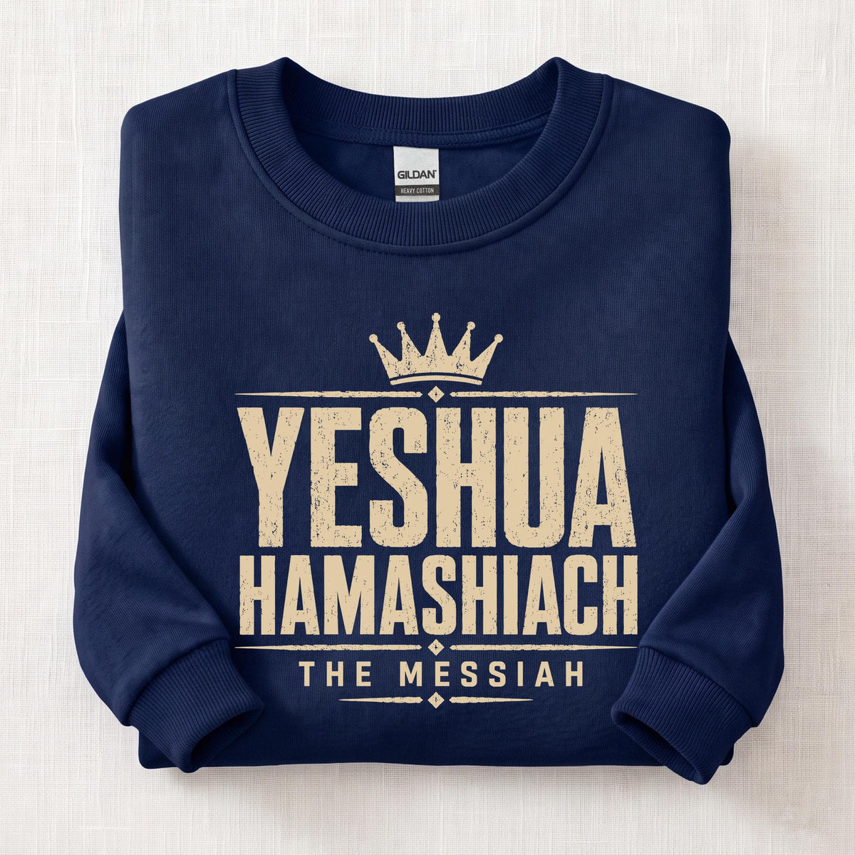 Yeshua HaMashiach Sweatshirt — Navy