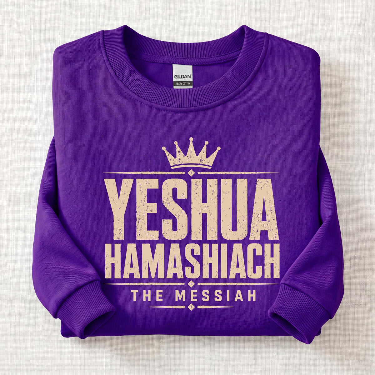 Yeshua HaMashiach Sweatshirt — Purple
