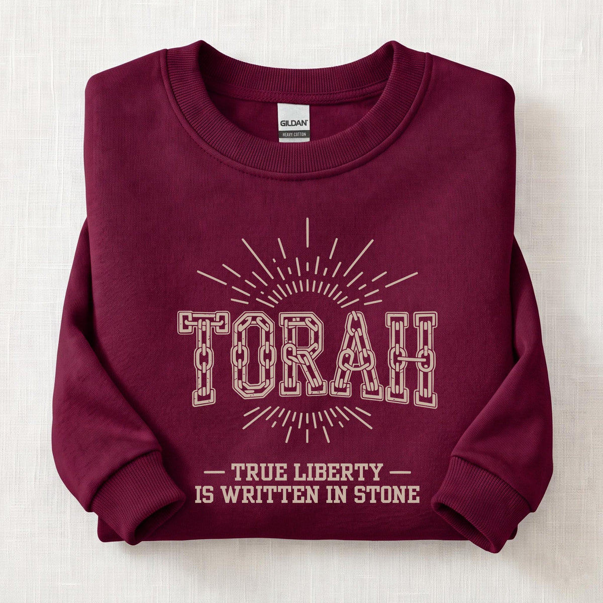 Torah True Liberty Sweatshirt — Maroon