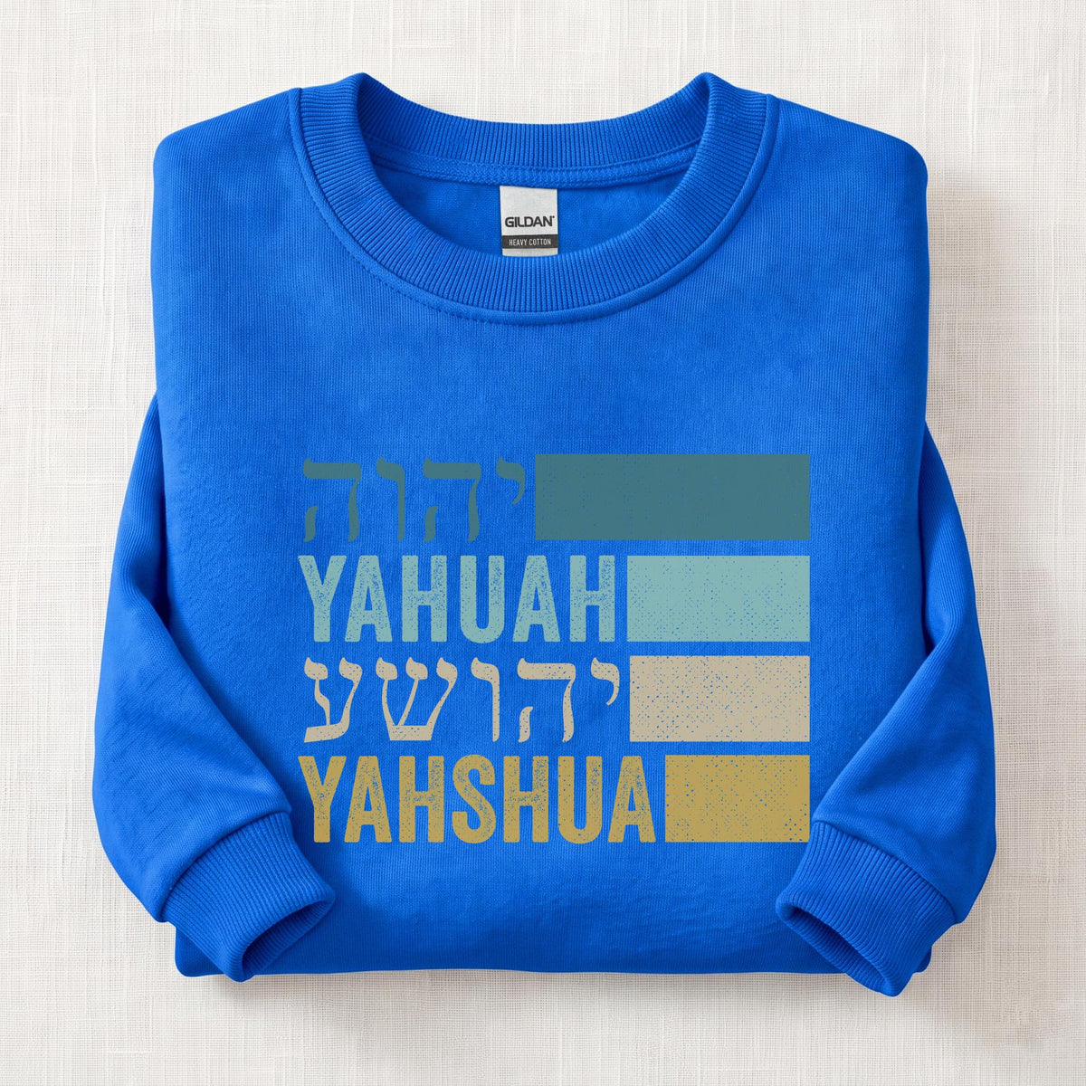Yahuah Yahshua Names In Hebrew Sweatshirt — Royal