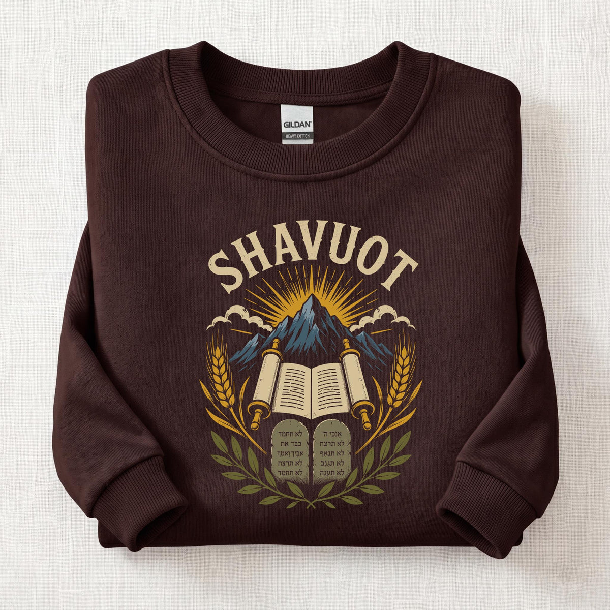 Shavuot Sweatshirt — Dark Chocolate