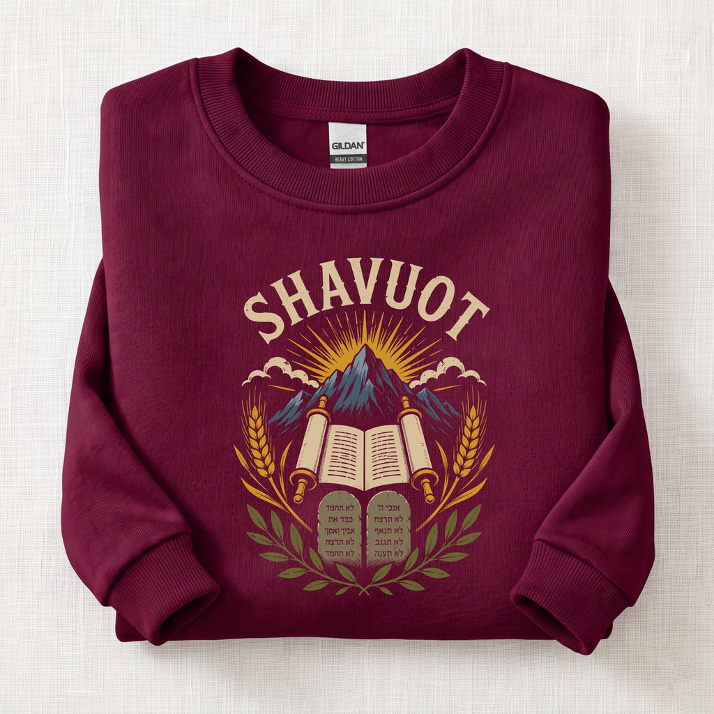 Shavuot Sweatshirt — Maroon