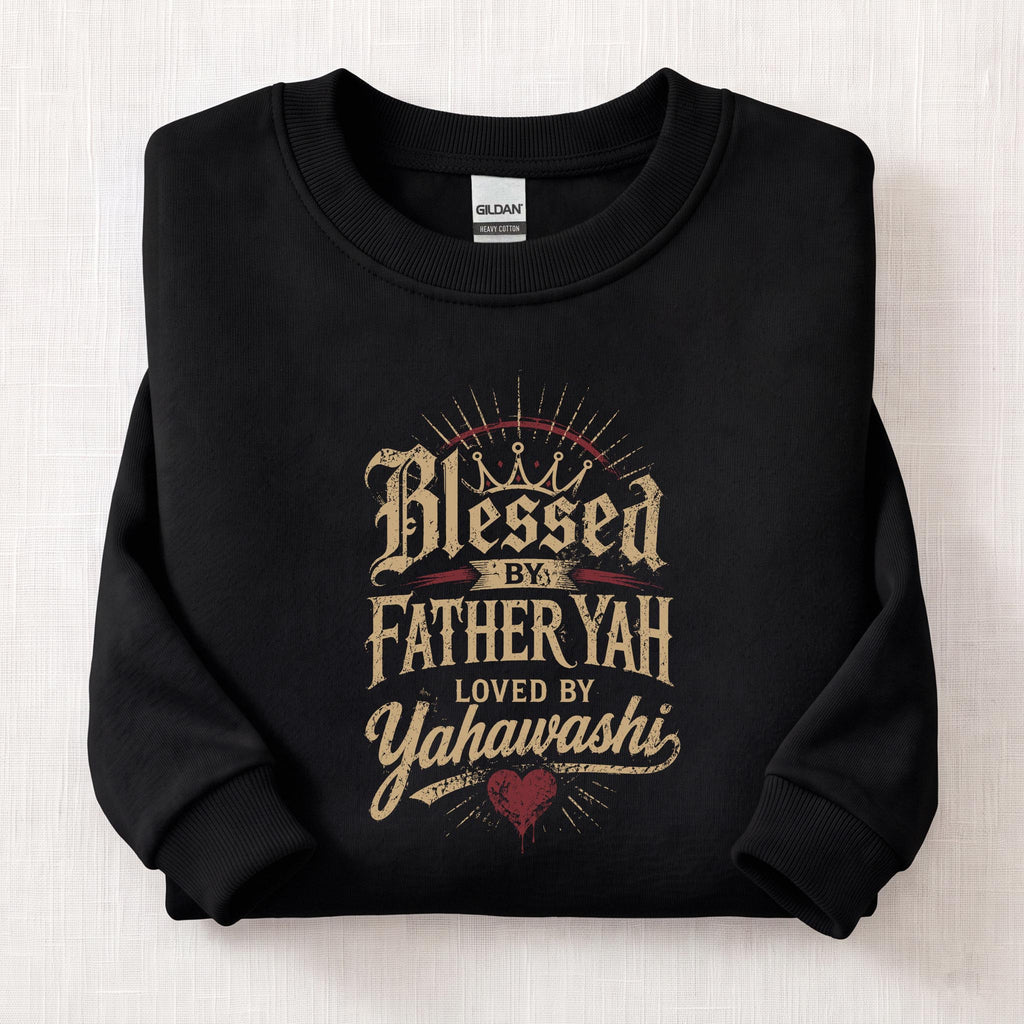 Blessed By Father Yah Sweatshirt — Black