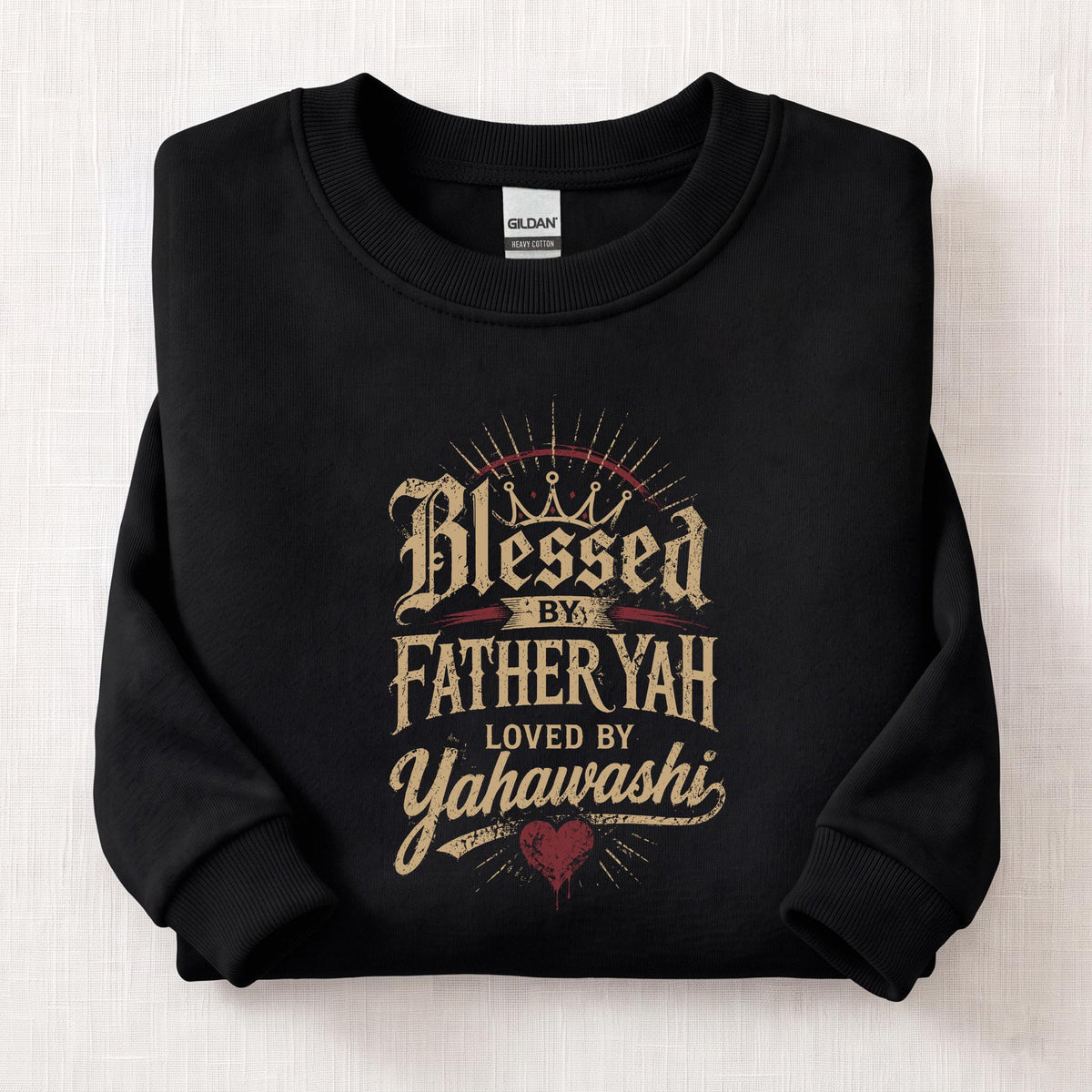 Blessed By Father Yah Sweatshirt — Black