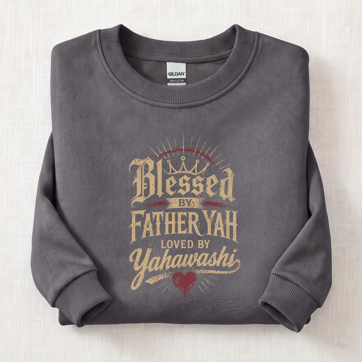 Blessed By Father Yah Sweatshirt — Charcoal