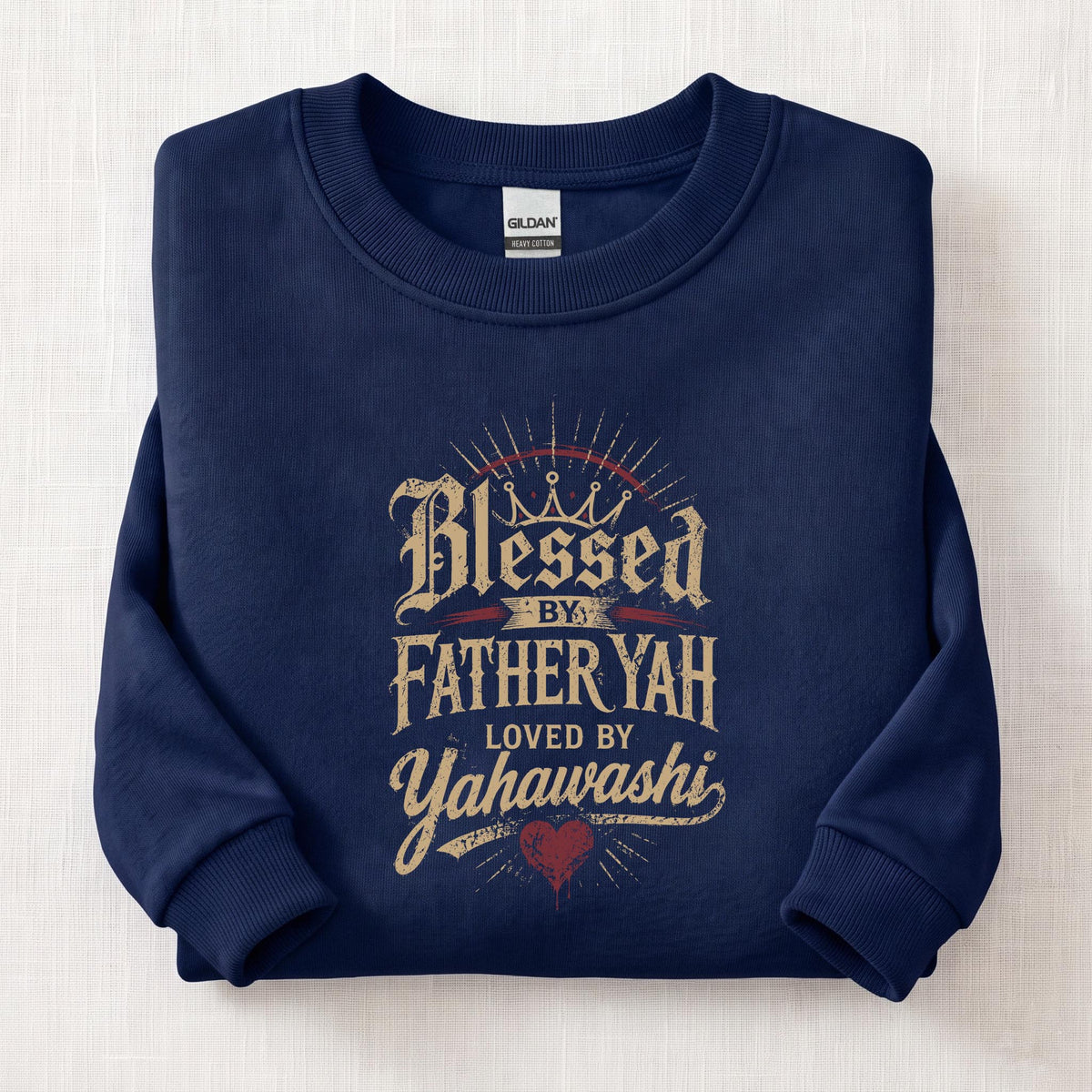 Blessed By Father Yah Sweatshirt — Navy