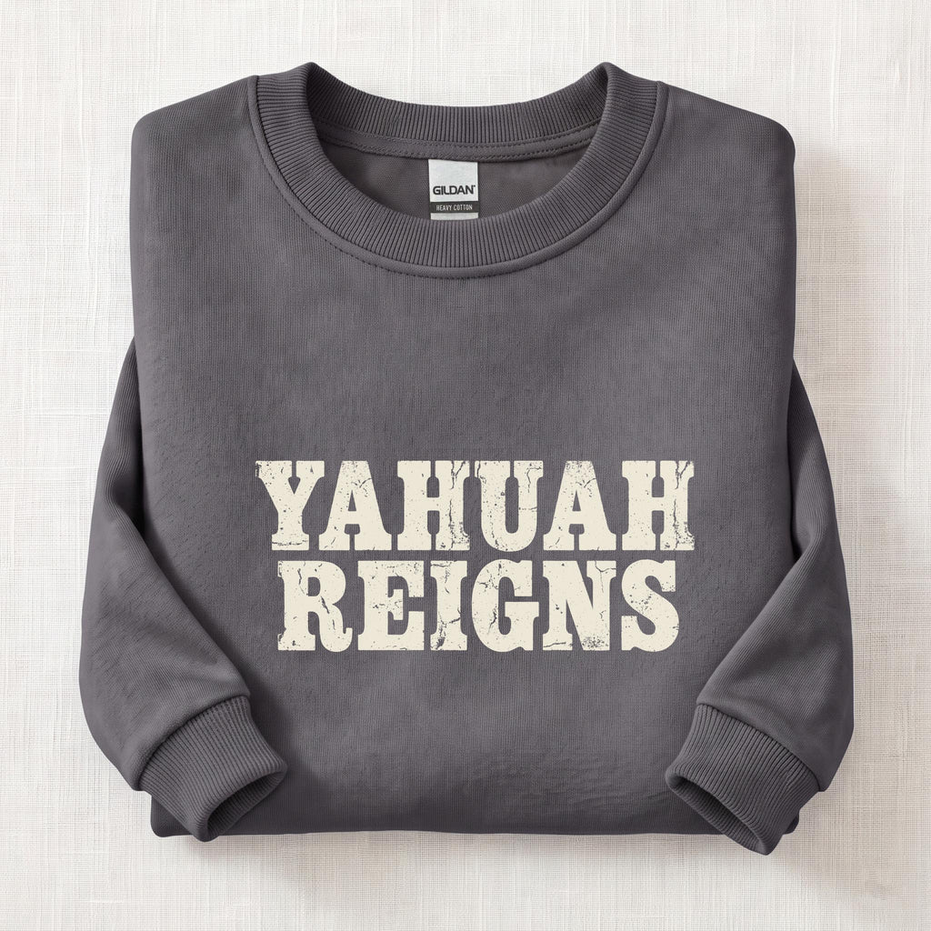 Yahuah Reigns Sweatshirt — Charcoal