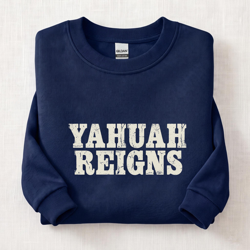 Yahuah Reigns Sweatshirt — Navy