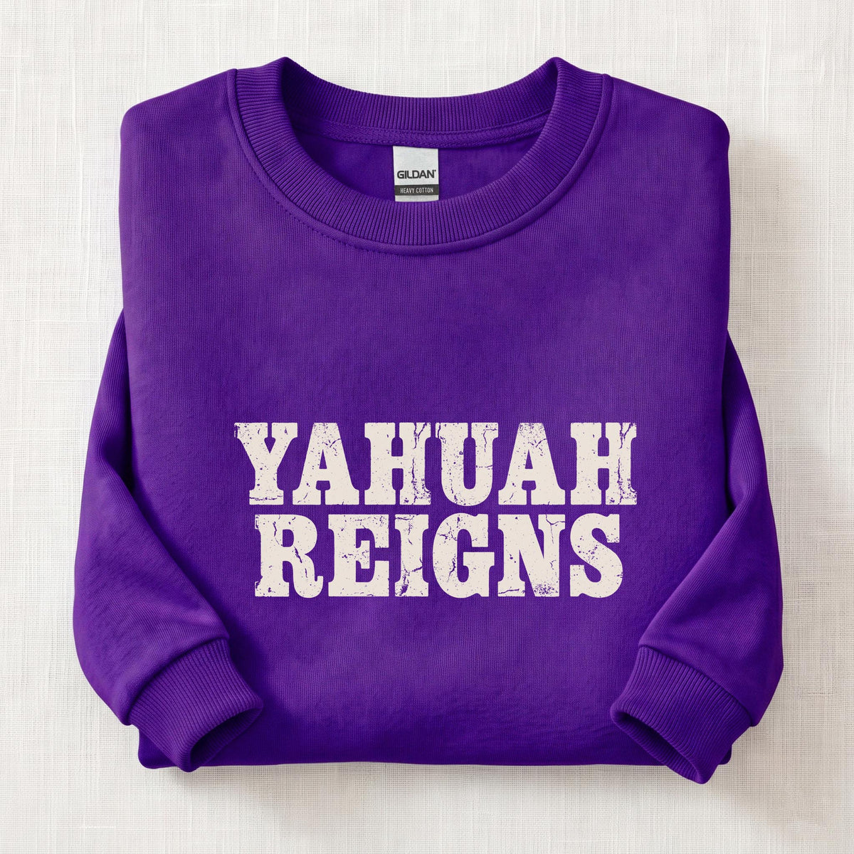 Yahuah Reigns Sweatshirt — Purple