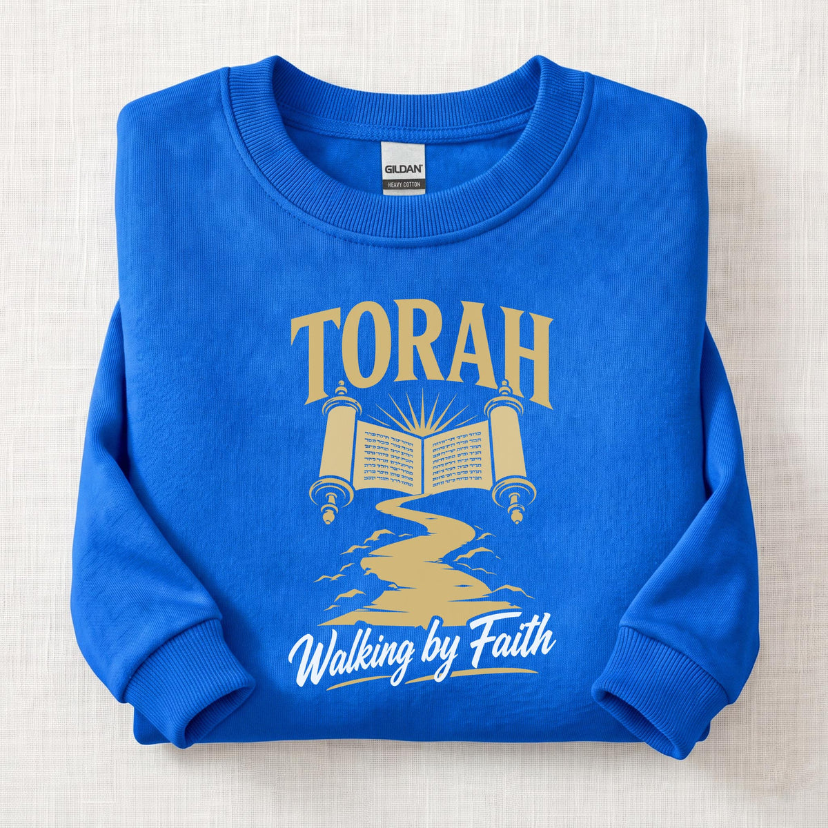 Torah Walking By Faith Sweatshirt — Royal