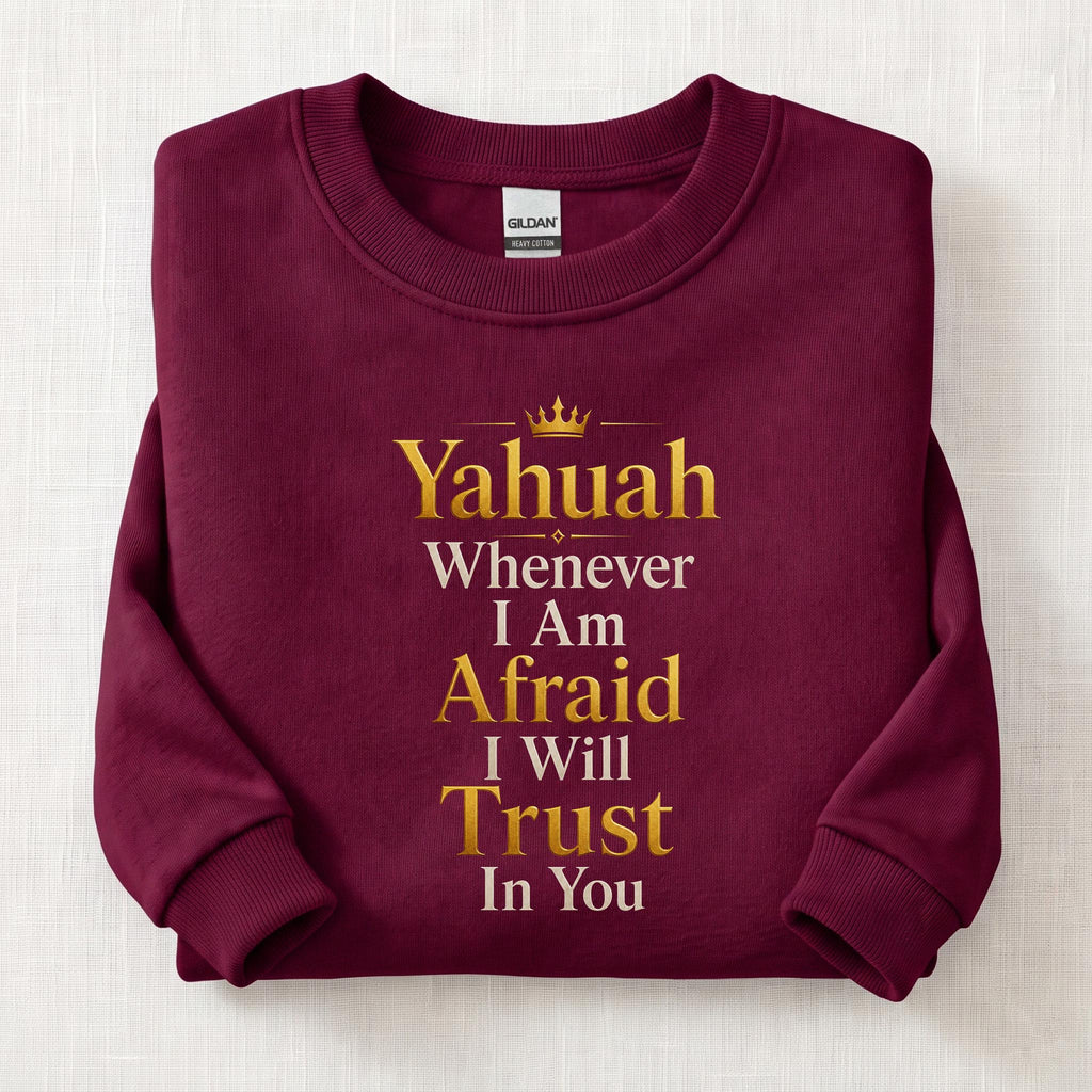 Whenever I'm Afraid Sweatshirt — Maroon