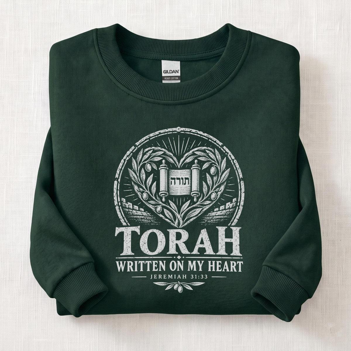 Written On My Heart Sweatshirt — Forest Green