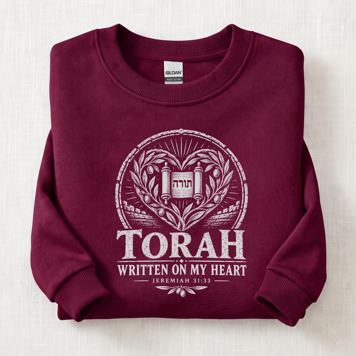 Written On My Heart Sweatshirt — Maroon
