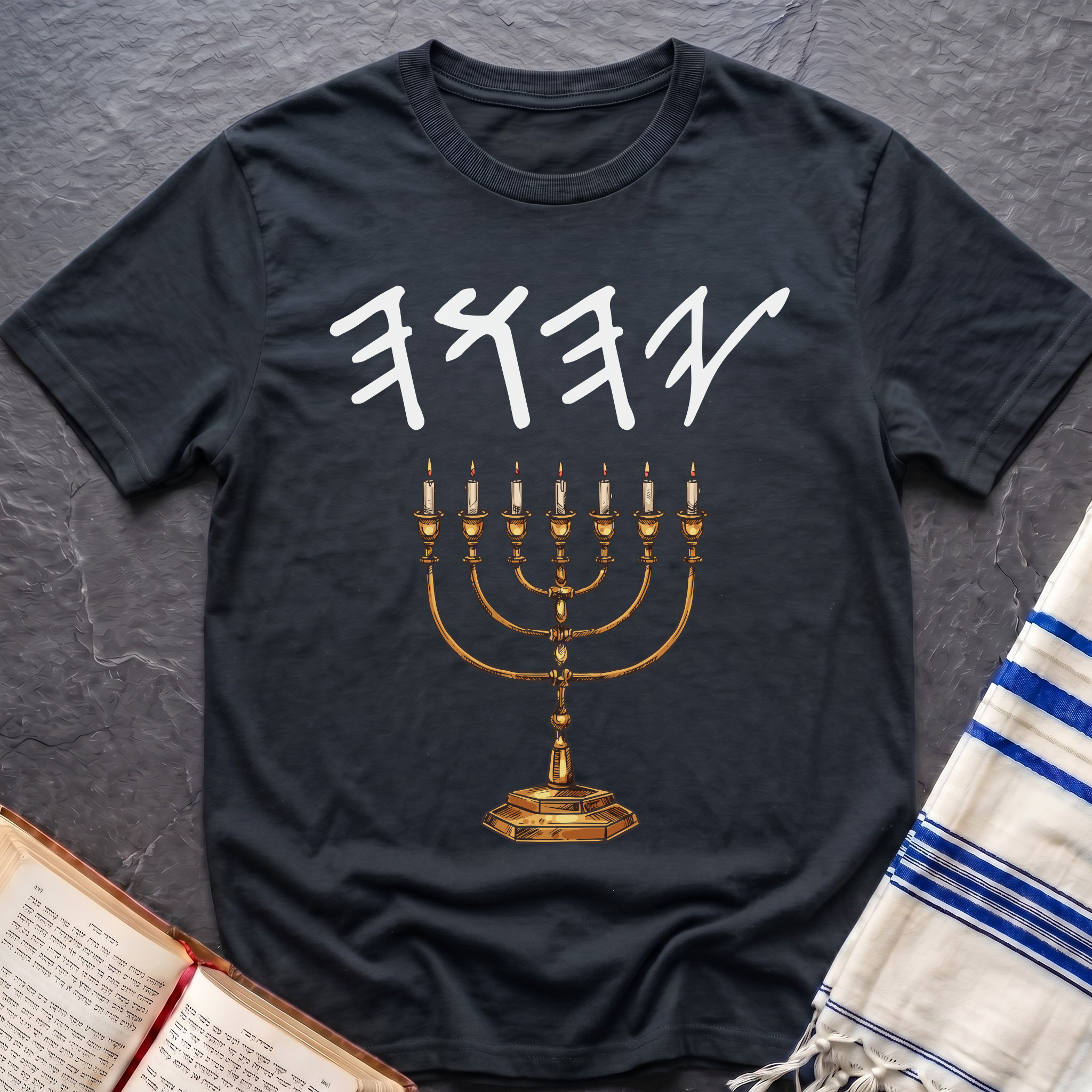 Paleo Hebrew Menorah T-Shirt