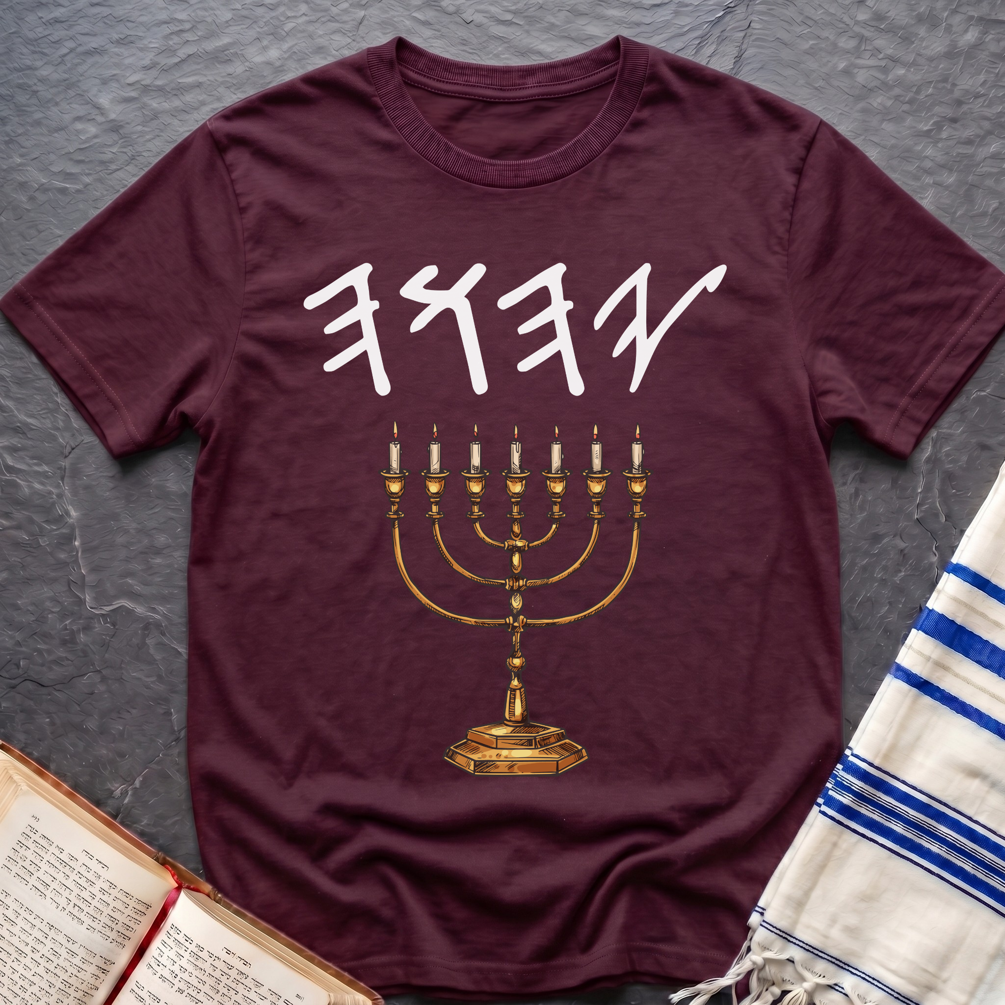 Paleo Hebrew Menorah T-Shirt