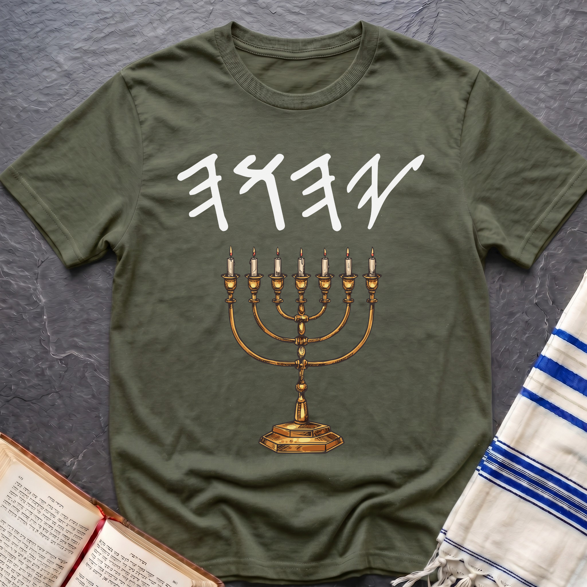 Paleo Hebrew Menorah T-Shirt