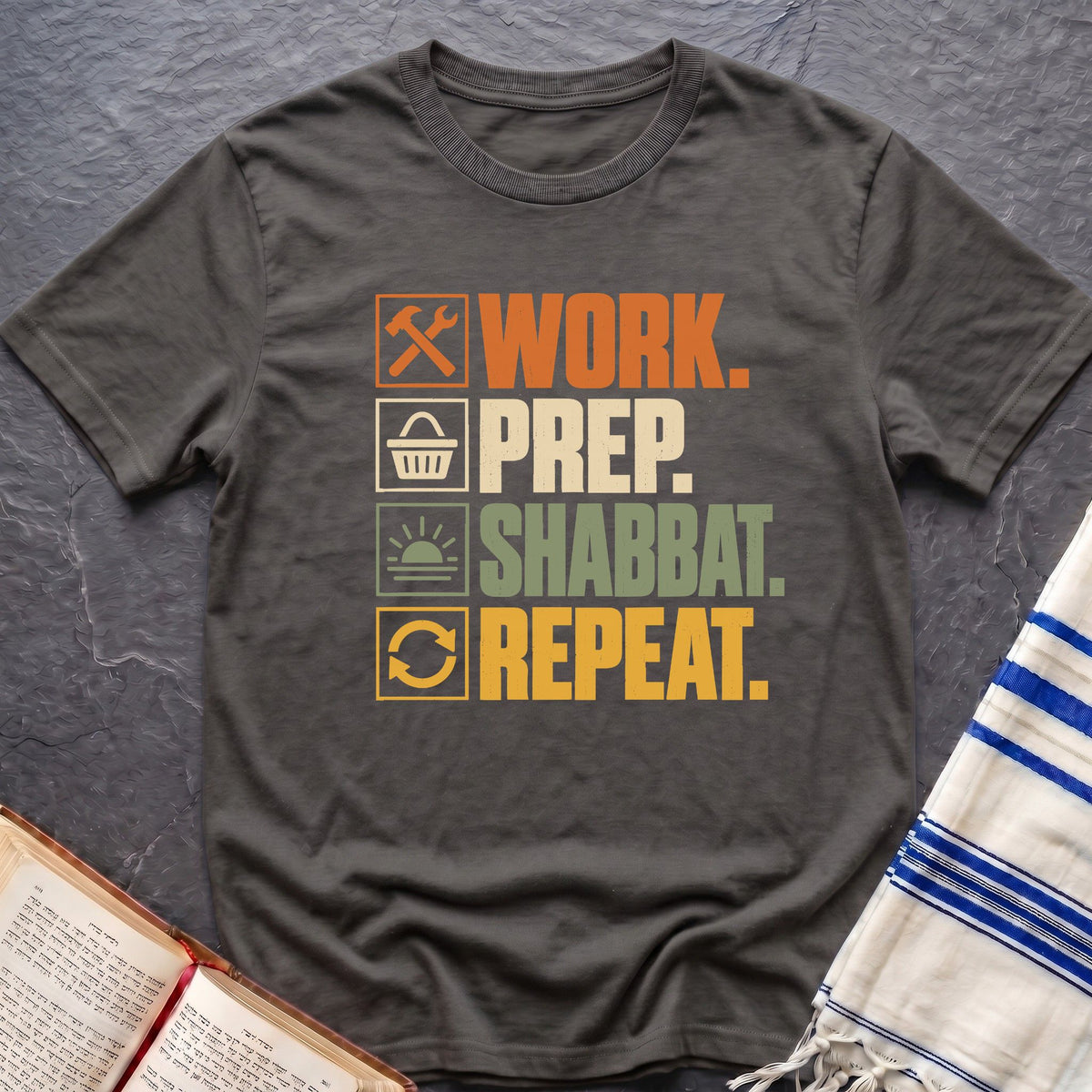 Work Prep Shabbat Repeat T-Shirt